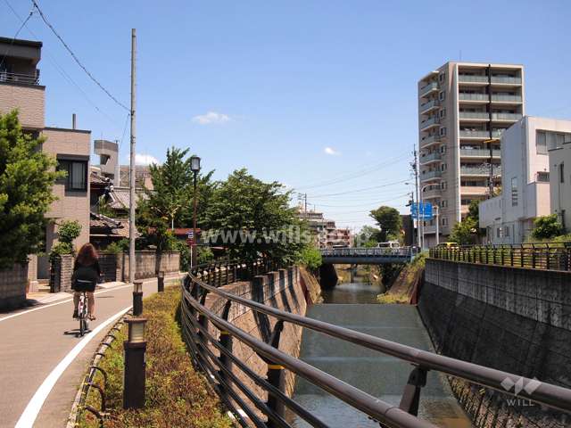 敷地近くの山崎川