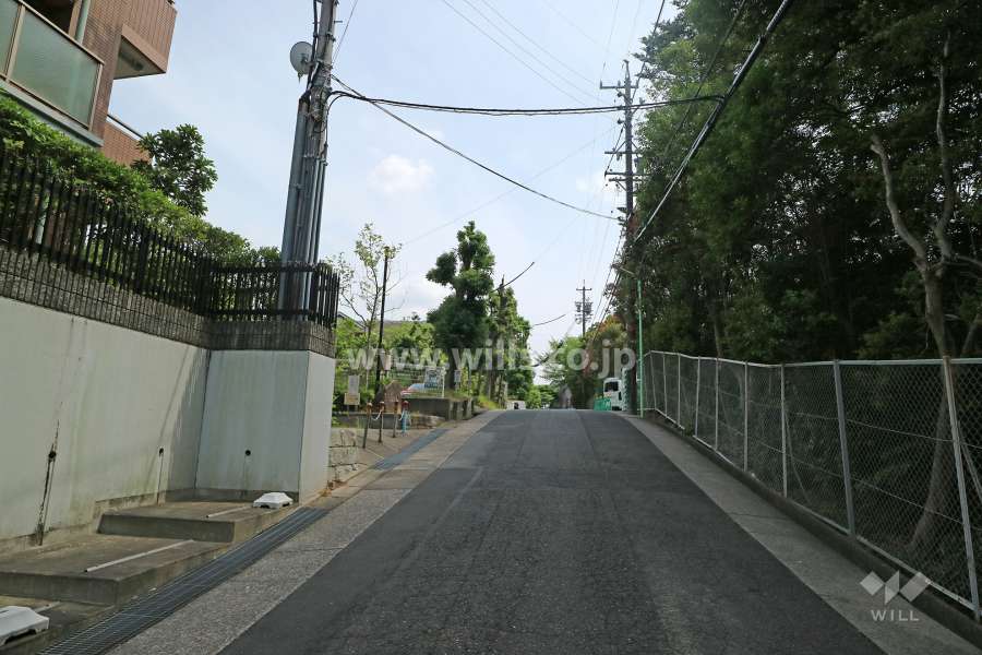 敷地西側の前面道路