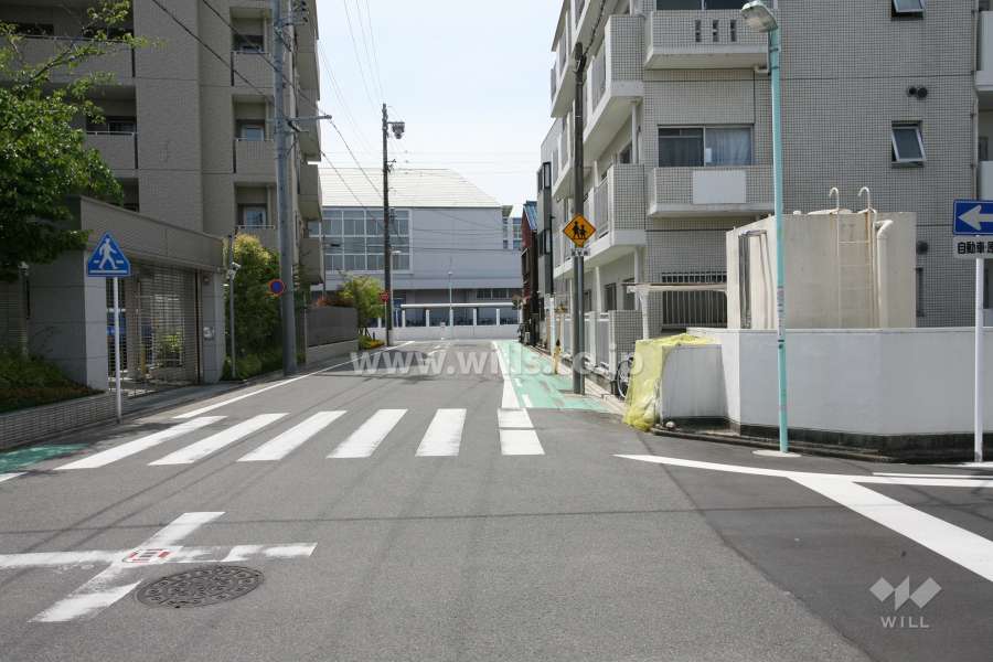 敷地東側の前面道路