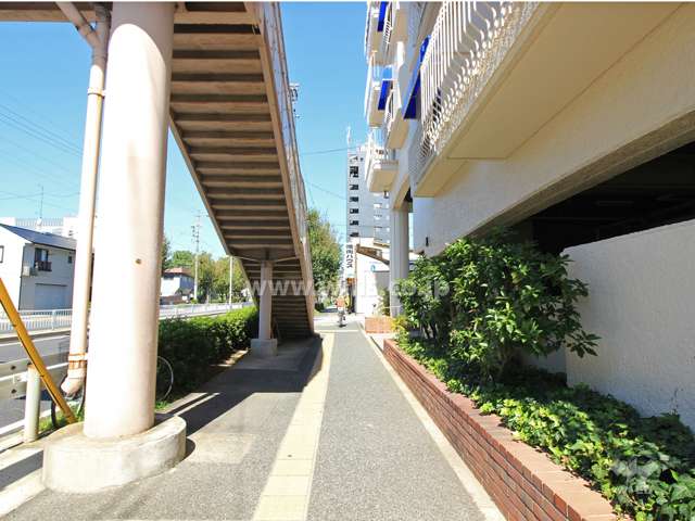 敷地西側の前面道路