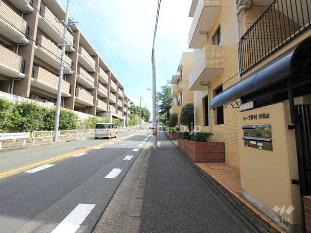 敷地北側の前面道路