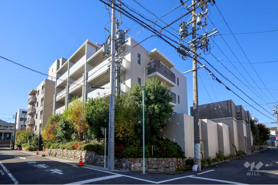 グランドメゾン川名ウエストレジデンスの外観（北東側から）