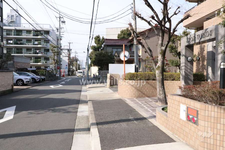 敷地南側前面道路