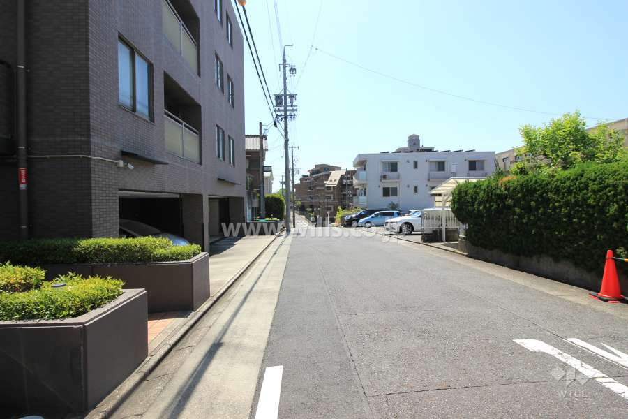 敷地東側の前面道路