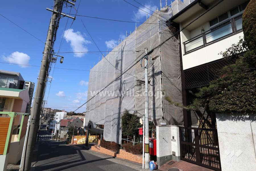 ライオンズマンション杁中ガーデンの外観（南西側から）※2019年1月現在大規模修繕工事中