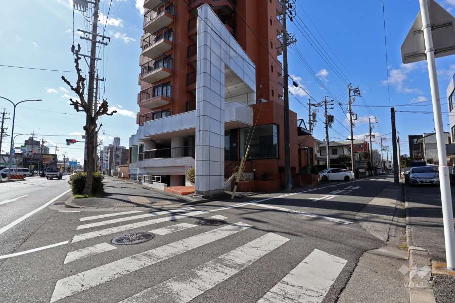 敷地北側の前面道路