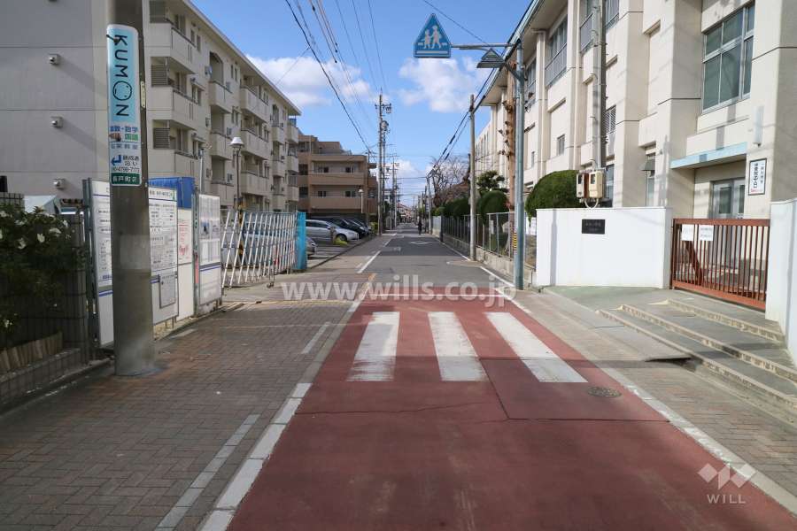 敷地北側の前面道路