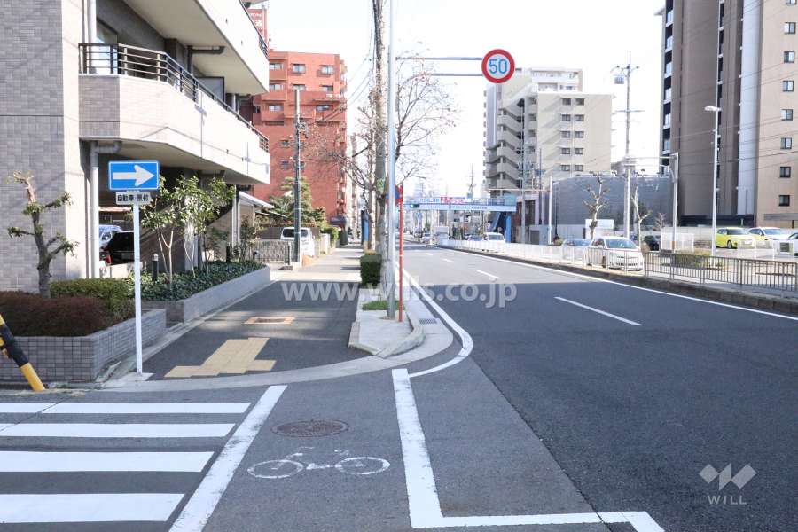 敷地南側の前面道路