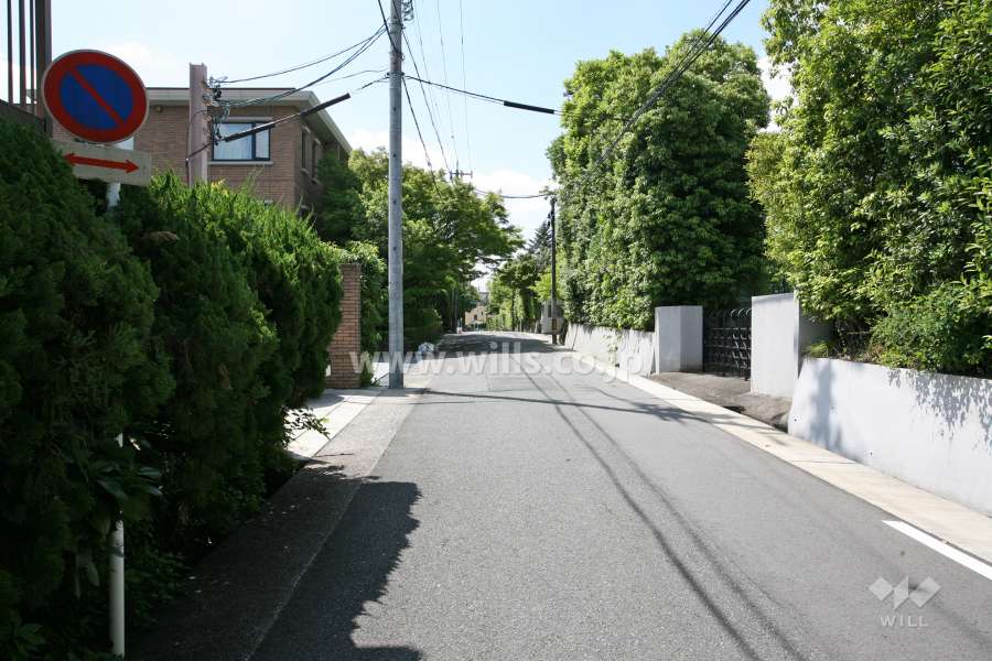 敷地東側の前面道路