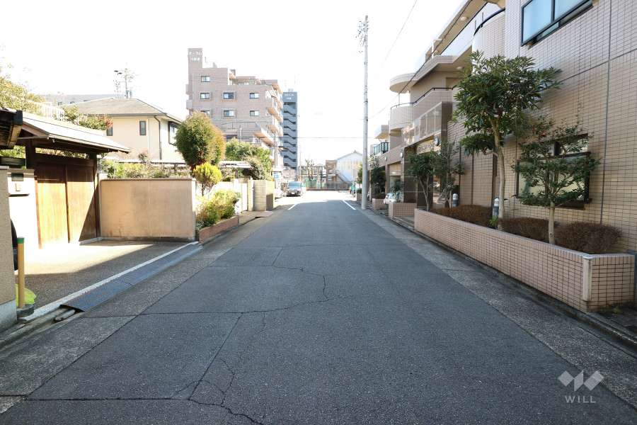 敷地北側の前面道路