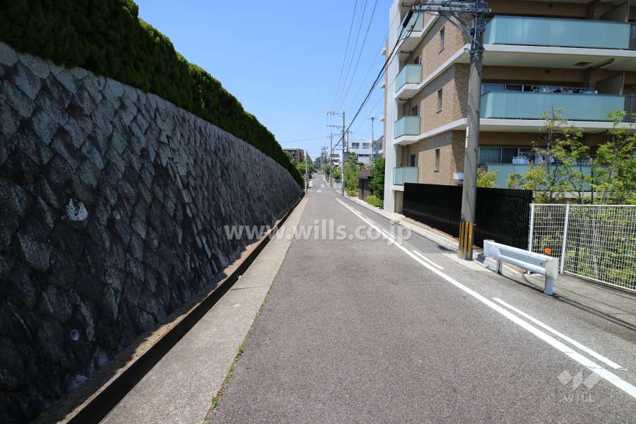 敷地西側前面道路(南側から)