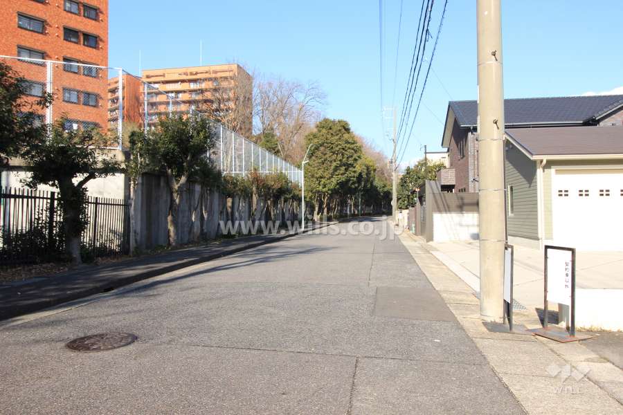 敷地東側の前面道路