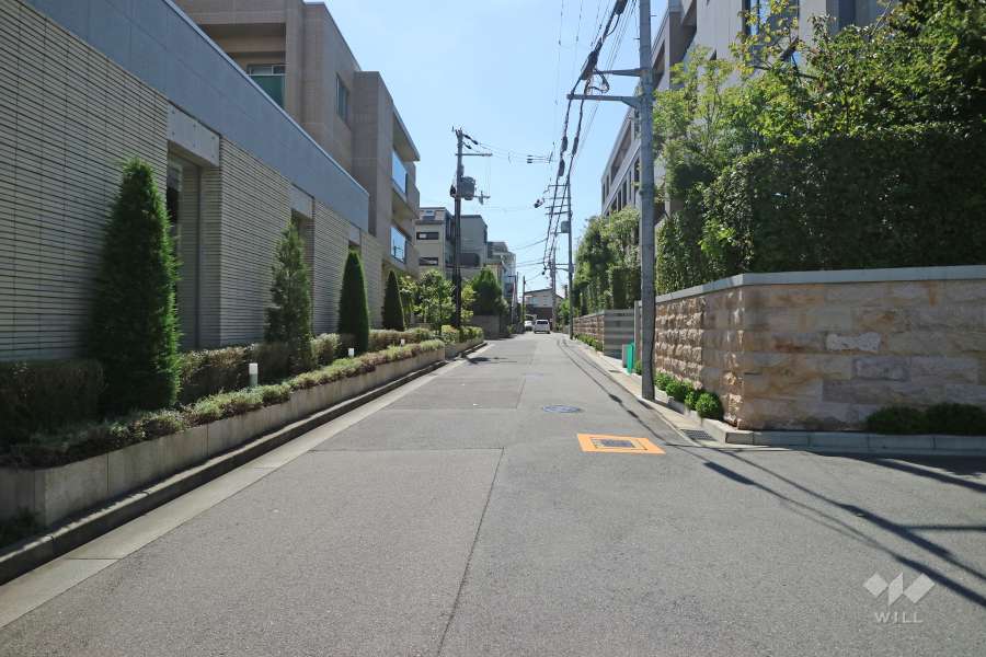 敷地南側の前面道路（東側から）
