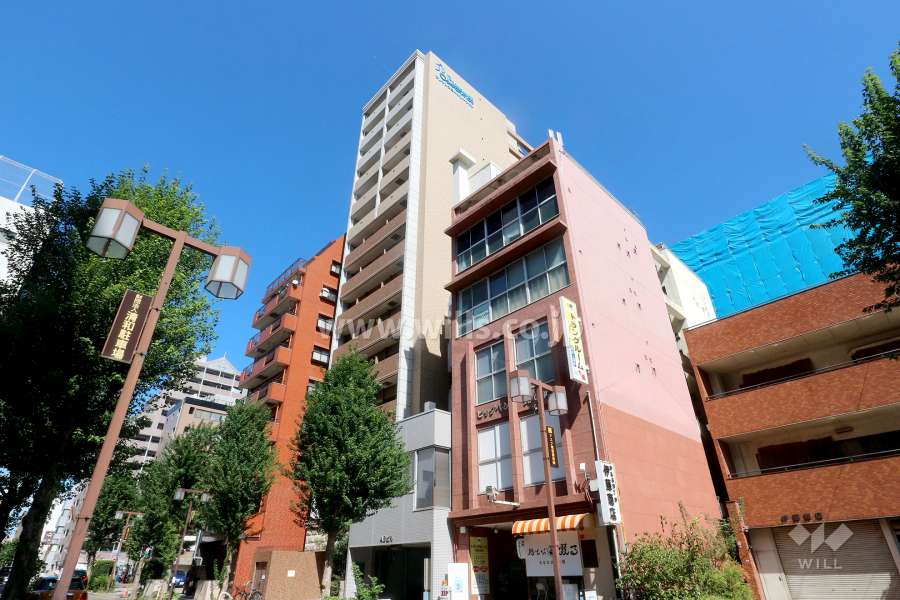 プレサンス丸の内レジデンスⅡの外観（南西側から）