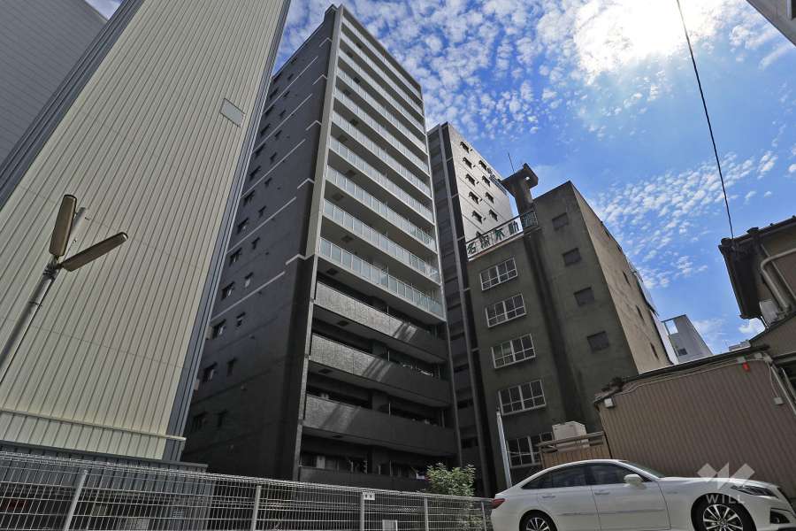 プレサンスロジェ上前津駅前Ⅱの外観（北西側から）