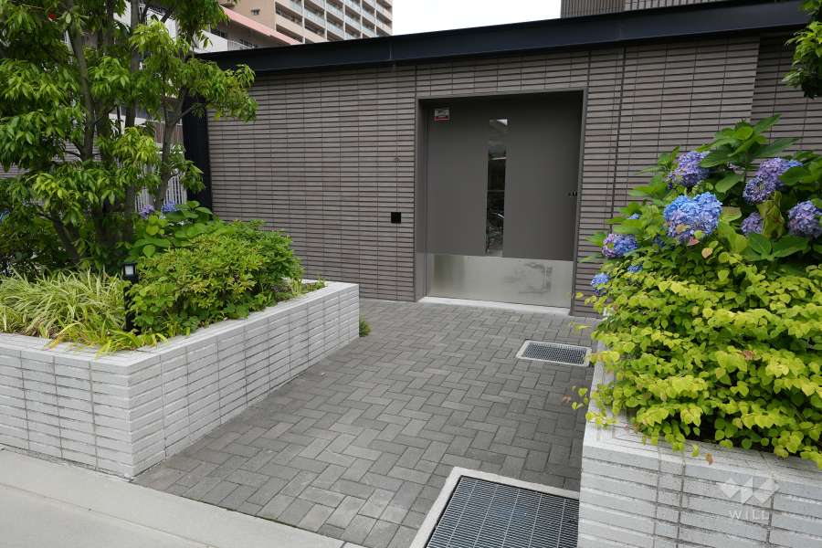 駐輪場の出入口