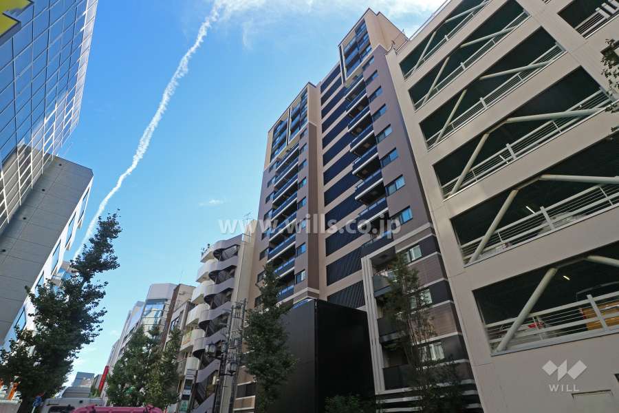 オープンレジデンシア名古屋栄の外観（北西側から）