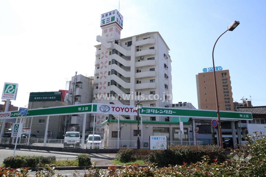 シャトー桜蘭（千種通７丁目）の外観（北側から）