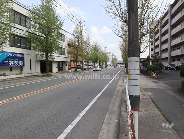 北側前面道路(西側から)