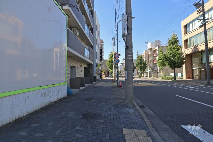敷地北東側の前面道路