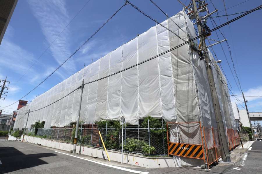 藤の上ハイツの外観（南側から）※2019年6月現在大規模修繕工事中