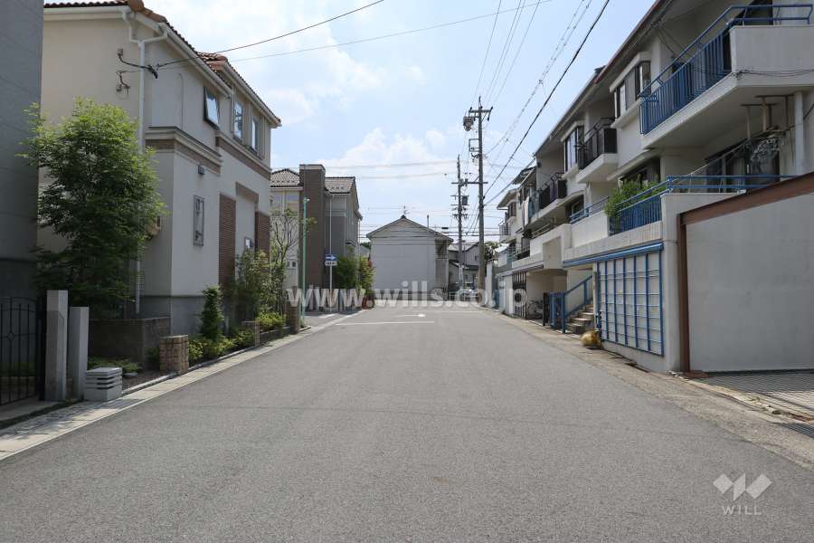 敷地南側の前面道路（東側から）