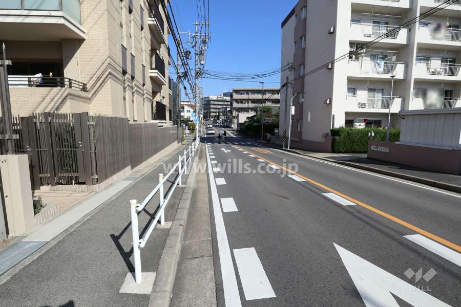 敷地東側の前面道路