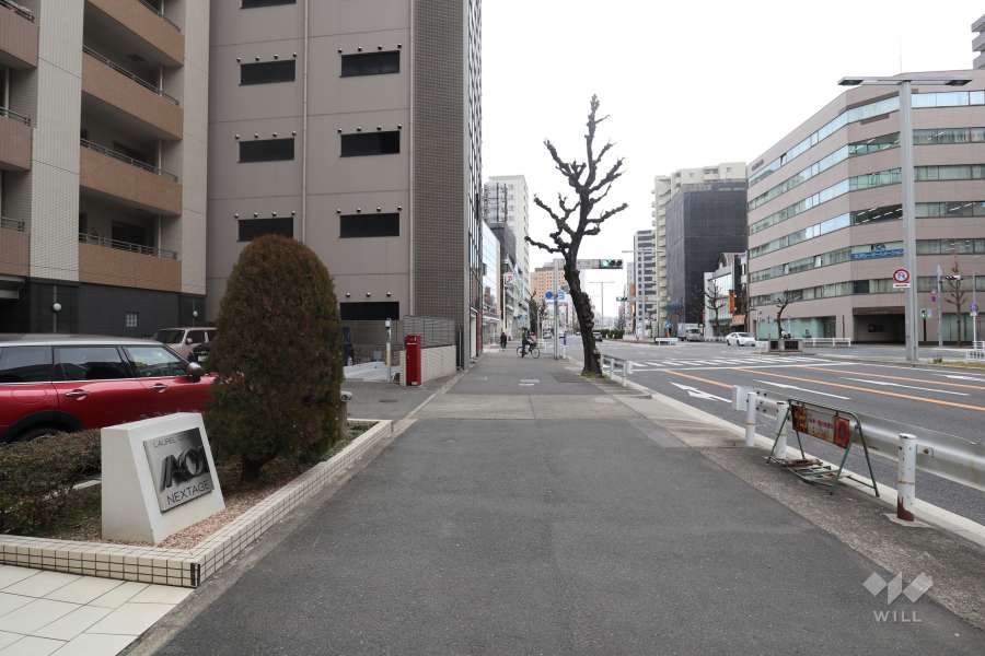 敷地南側の前面道路（錦通）