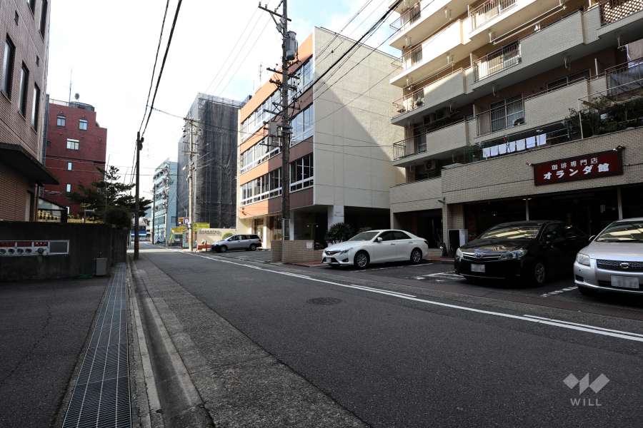 敷地南側の前面道路（東側から）