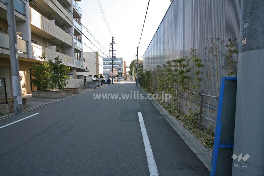 敷地北側の前面道路