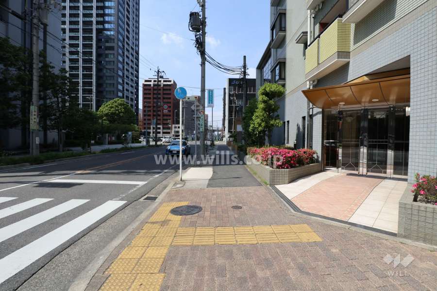 敷地西側の前面道路
