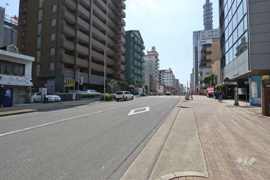 敷地北側の前面道路