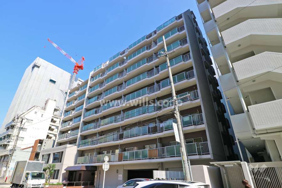 日商岩井栄ハイツの外観（南東側から）