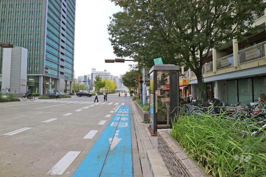 敷地南側の前面道路（東側から）