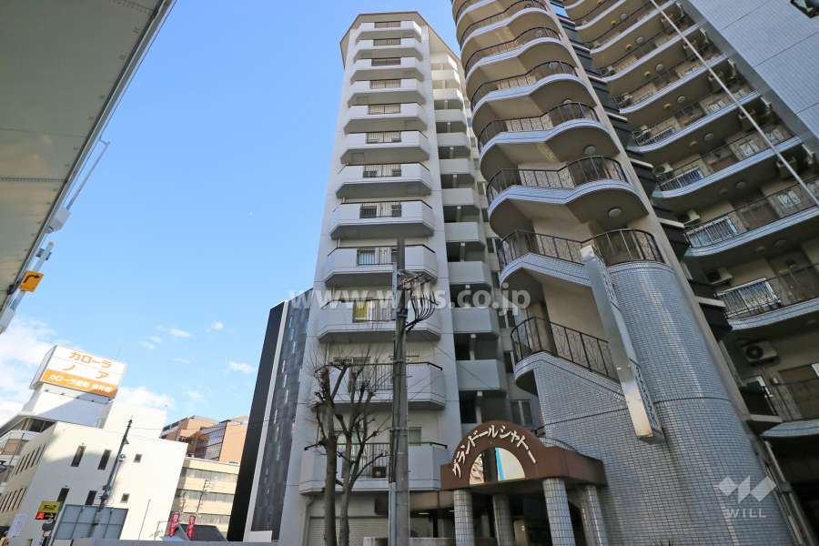 グリーンハイツ外堀通りの外観（北西側から）