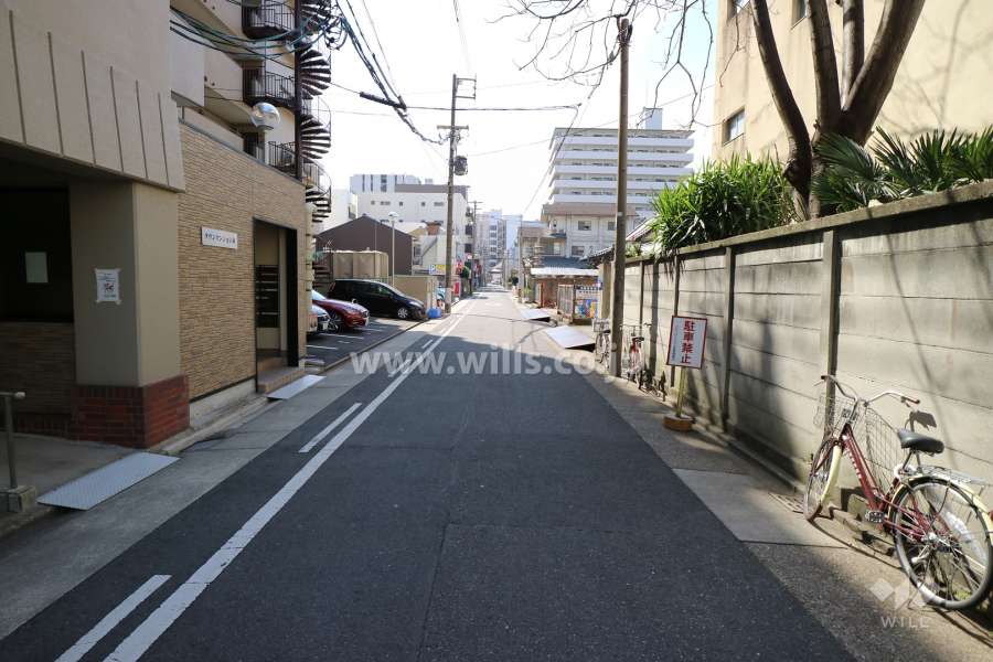 敷地北側の前面道路（東側から）