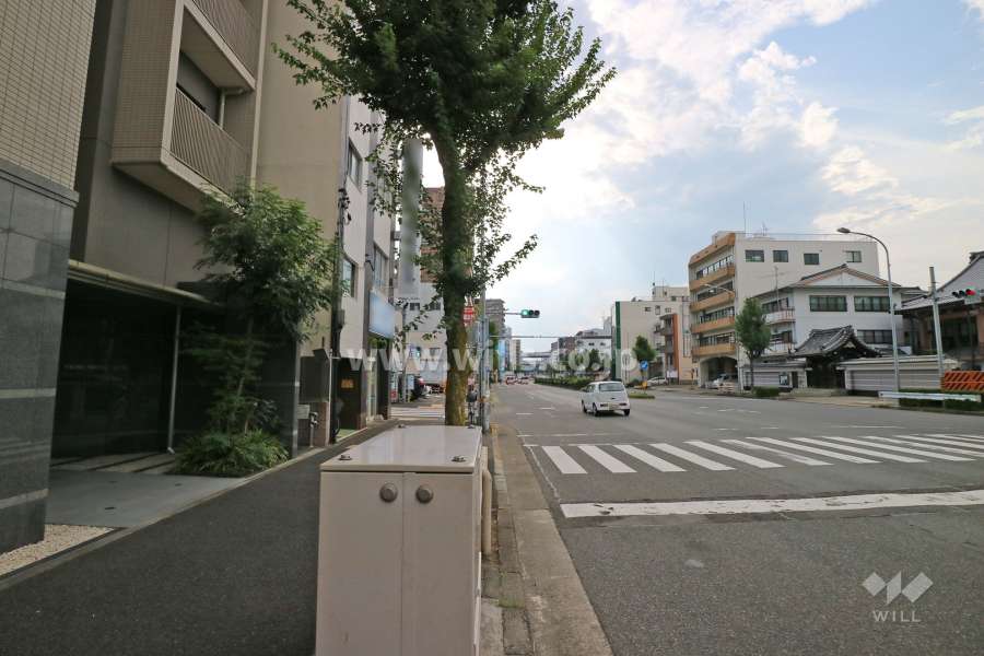 敷地北側の前面道路（東側から）