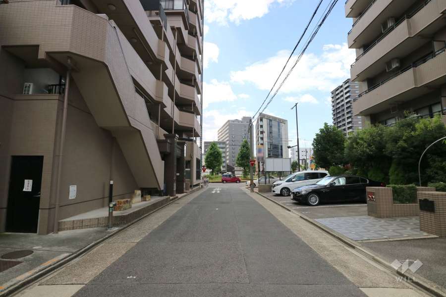 敷地北側の前面道路