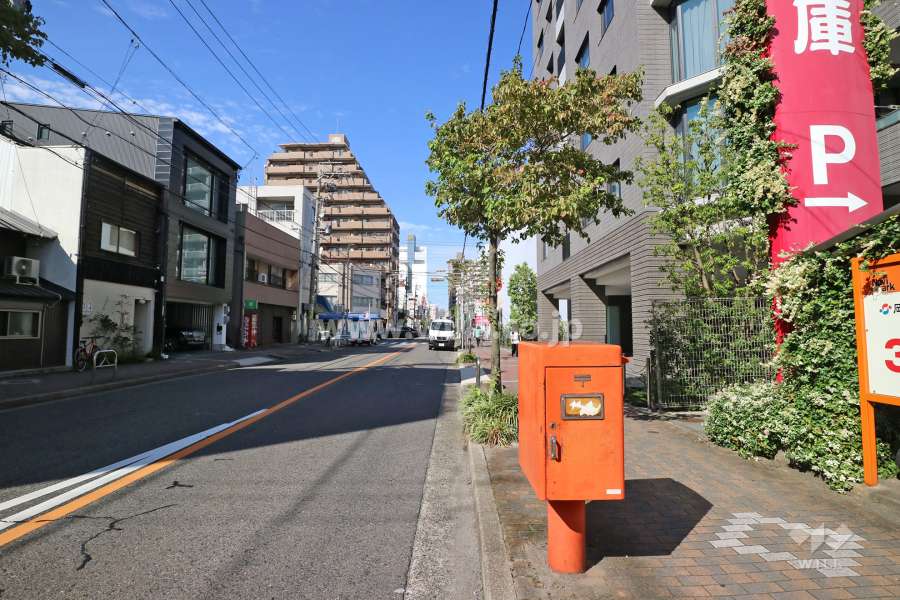 敷地西側の前面道路（南側から）