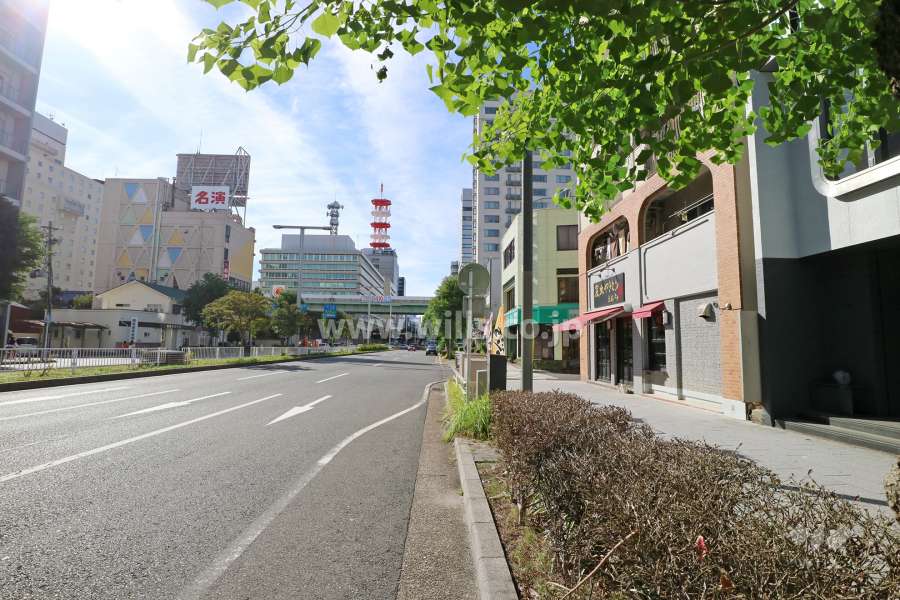 敷地北側の前面道路（東側から）