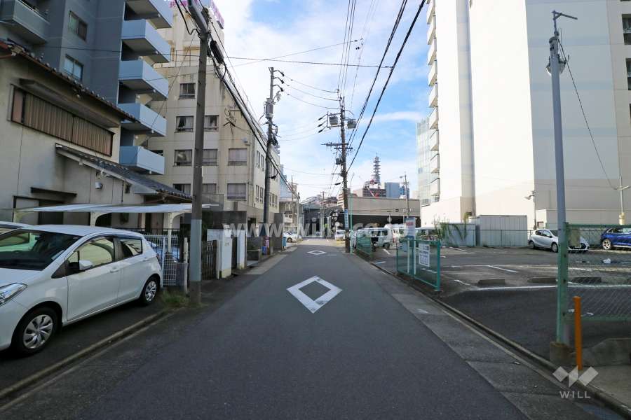 敷地北側の前面道路（東側から）