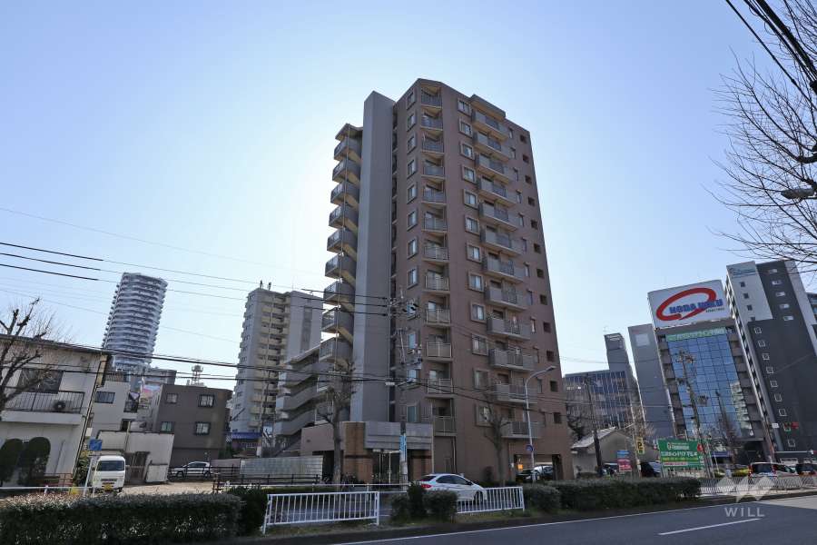アジュール筒井の外観（北西側から）
