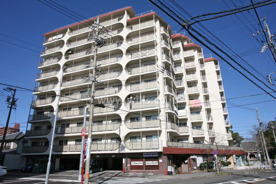 日商岩井徳川ハイツの外観（南東側から）