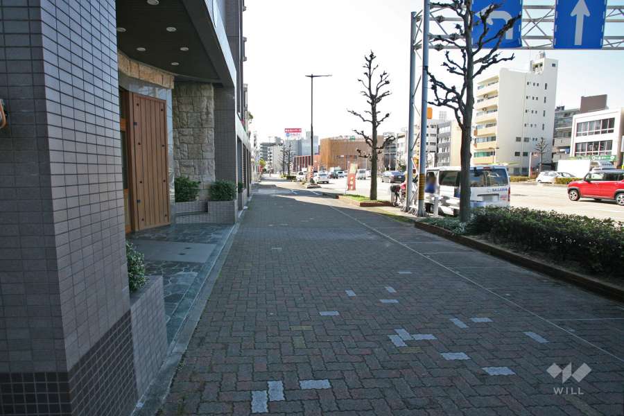 敷地北西側は国道19号に面しています。