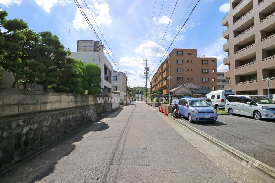 敷地南側の前面道路（東側から）