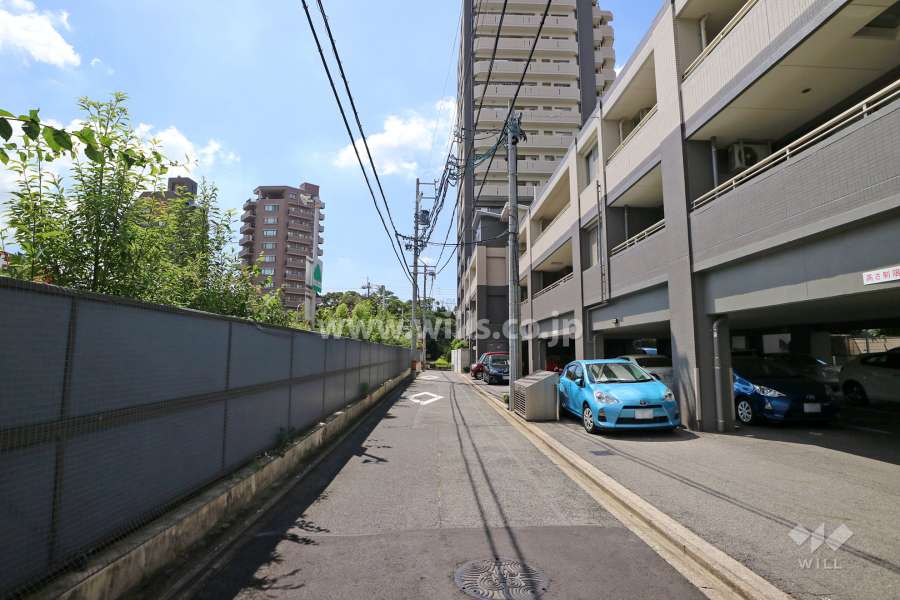 敷地南側の前面道路（東側から）