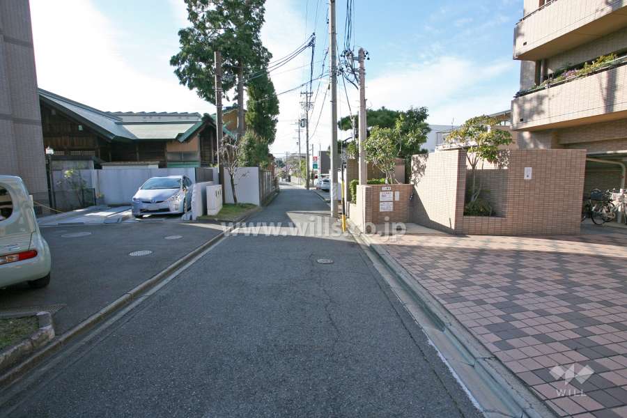 敷地南側の前面道路(東側から)