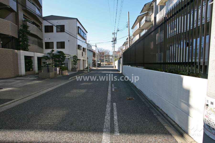 敷地北側の前面道路(東側から)