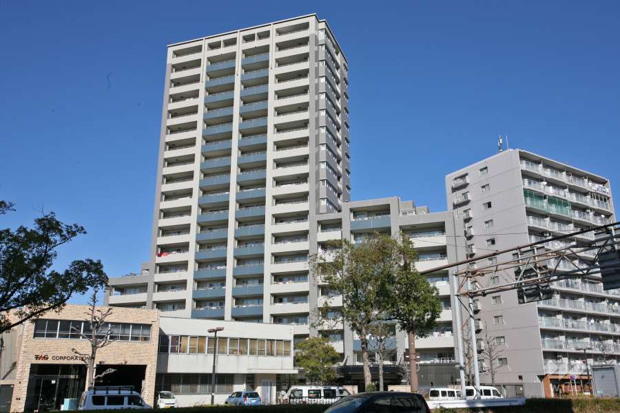 ヴィークタワー東白壁の外観（南側から）
