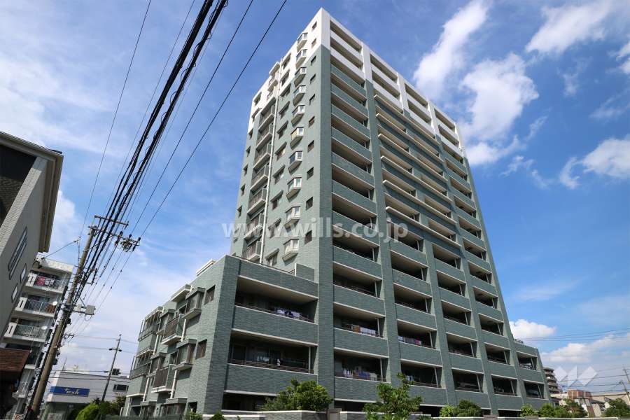 ライオンズマンション矢田東の外観（南西側から）